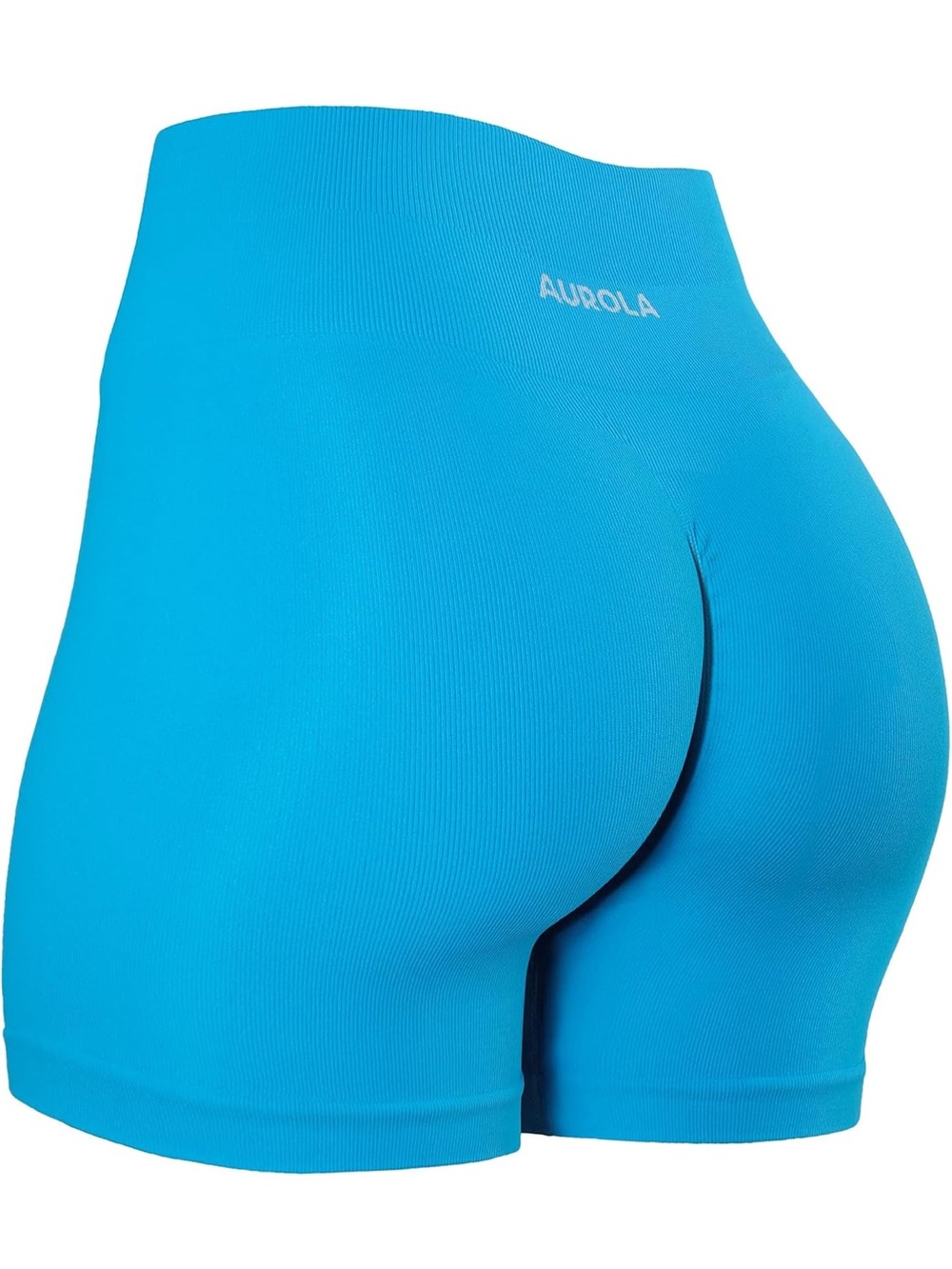 Aurola High-Waist Bike Shorts — Vibrant Blue
